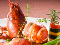Live lobster &Beefsteak100g course