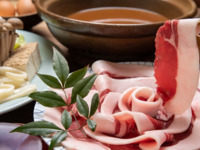 ぼたん鍋お食事コース(極)　《最上級ロース肉+猪肉塩焼き》