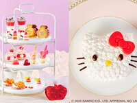 土日祝【ステッカー＋ハローキティのショートケーキ付】ハローキティ プリンセスアフタヌーンティー ★オリジナルステッカー付