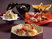 Sazanka Kaiseki + Glass of champagne toast or recommended Japanese sake