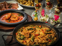 【料理のみ】～Casualコース～彩りパエリアやアヒージョ・ポークグリルなど全7品