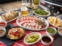 【PREMIUM BBQ】生ビールやスパークリングワインが120分飲み放題！厳選国産銘柄肉が堪能できるもっと豪華な大満足BBQプラン