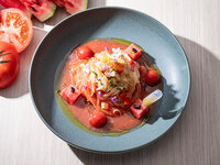 【90-Minute Dining】Mini Buffet Included ≪Seasonal Lunch≫Chilled Gazpacho Pasta flavored Watermelon with Marinated Soy Meat