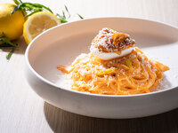 ≪Seasonal Dinner Set≫Cream Pasta with Sea Urchin and Soft-Boiled Egg