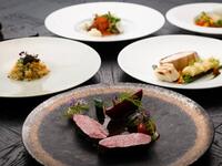 Dinner Course [Framed] — 7-course menu showcasing Kagoshima Kuroge Wagyu sirloin and generous seasonal vegetables.