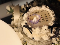 [Burn Away Cake] A surprise cake with a burning message