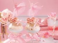 Peach Ballerina Parfait /桃バレリーナパフェ（ドリンクセット）