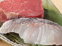 【鉄板焼】国産牛ステーキと海鮮のランチ