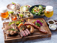 【お肉好きにオススメ!!】「肉と麦酒と私コース」定番ビール8種フリーフロー2時間付 7,500円