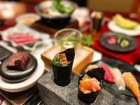 [Includes small sukiyaki pot] Sushi course_Private room