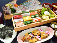 Hand-rolled sushi course with fishing