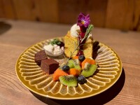 いろんなフルーツの米粉シフォンケーキプレート