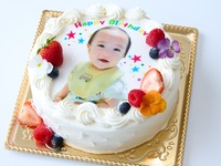 ＜事前決済＞メモリアルケーキフォトケーキ 6号（直径約18㎝）
