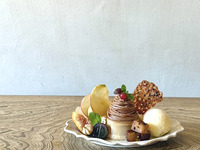 <平日>【Season sweets‼︎】モンブランとほうじ茶のプリンアラモード