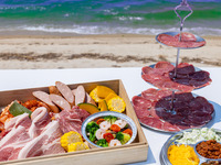 感謝割引(ソフトドリンク飲み放題90分付)【牛タンタワー付き//プレミアムBBQプラン】牛タンタワー＆贅沢3種お肉＆タコスプレート(飲み放題別)