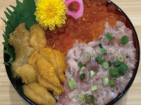 Three types of sea food bowl