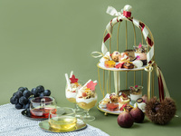 【スイーツだけをカジュアルに！】栗×葡萄 秋のアフタヌーンティー（ミニパフェ＋スイーツ＋カフェフリー）