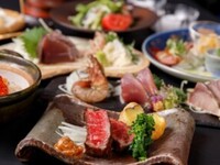 名物「鰹のわらやき塩たたき」と「季節の旬魚」が堪能できる全14品【2時間飲み放題】鳴子コース
