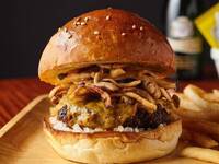 100% HALAL Kuroge Wagyu Mushroom Cheese Burger