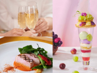 【土日祝】＊グラススパークリングワイン付き＊シャインマスカットのミルフィーユパフェ付きランチコース（食後カフェフリー）