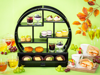 [Grape x Grape Two-Color Grape Afternoon Tea] Tea stand + 10 kinds of free-flow tea