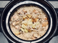 おまかせコース「大山鳥かしわの土鍋御飯」