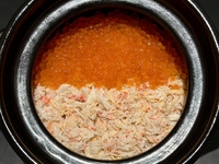 おまかせコース「北海道産 ずわい蟹といくらの土鍋御飯」