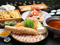 茸と三河鶏のつみれ鍋コース　全7品