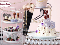 ＜特別会場へご案内＞2時間カフェフリー【ドレスケーキ付】モノクロ・ゴシックアフタヌーンティー with ハーゲンダッツ（土日祝）