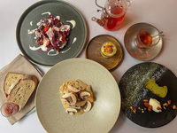 【全5皿-平日LUNCH COURSE　ランチコース＆食後のドリンク付き】