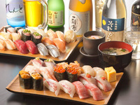All-you-can-eat high-class sushi and drink (for men) 5709 yen