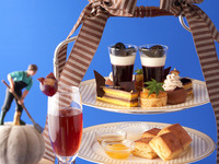 【Grand Harvest Afternoon Tea】カフェおかわり自由！ロゼスパークリングワイン付き