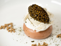 KaviaRi -Ten Courses- with a glass of Champagne