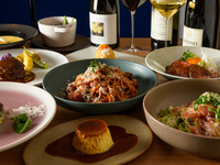 ソムリエ厳選ワインペアリング付き洋食おまかせコース（料理全8品、ワイン全6杯）※当日不可。前日までのご予約のみ。