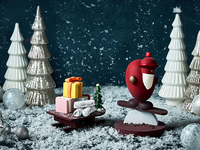 【Christmas collection】Christmas Chocolate Figure Santa on Snowboard Chocolate