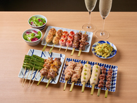 串だけを沢山食べたい！！沢山飲みたい！！【百鳥名物　串お任せ8種　2時間飲み放題付き】6,500円(税込)