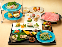 18 seasonal dishes and Matsusaka beef（ syabusyabu）　