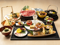 18 seasonal dishes and Matsusaka beef（ syabusyabu）　