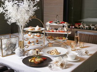 【ランチ限定ホワイト特別装飾席】シャンパン×10種前菜付きパスタコース×スノーホワイトアフタヌーンティー