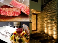 旬 コース ＋ 記念日ケーキ　　パリブレストケーキにメッセージを添えて