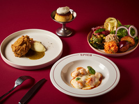 【2025 SPICA X'mas LUNCH SPECIAL COURSE】サラダブッフェにパスタ、メインは牛のロースト、デザートもついた豪華なクリスマスランチコース