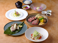 DUO 長崎黒毛和牛VS長崎あか牛食べ比べランチコース　8,500円(10/16～)