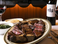 All-you-can-drink included. Eight items featuring an aged T-bone steak, two popular side dishes, and a dessert to finish.