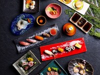 [Masa Omakase] Squid somen noodles, sashimi, nigiri sushi, and dishes made with plenty of Hokkaido ingredients served in small portions on multiple plates