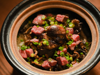 【自慢の土鍋ご飯付き】¥6,500円 旬の厳選素材と人気デザート２種付コース