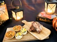 味わいケイジャンスペアリブ＋かぼちゃのキッシュ＋かぼちゃのサラダタルト