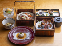 【Dinner】Fushimi  *Chef's choice sushi and steak set served in a basket