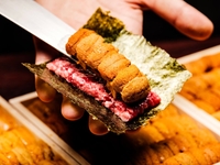 10月1日〜　個室確約！【"人生を変えるヒレ”コース】「厳選和牛の雲丹ユッケドッグ」「厳選ヒレのブリオッシュカツサンド」「厳選和牛ヒレの産地別2種食べ比べ」「厳選和牛ヒレとサーロインの土鍋ご飯」