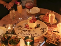 【DINNER】"Anniversary"コース　2H飲み放題付き＆プレートケーキ