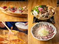 【お刺身舟盛り付き】博多海鮮しゃぶしゃぶコース